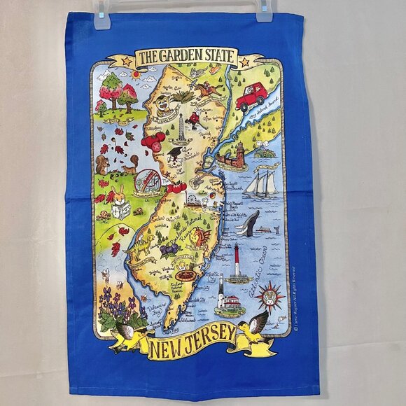 Kay Dee Designs New Jersey Tea Towel, NJ Garden State Tea Towel Decorative Linen - Picture 2 of 10